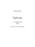 Cover page: Tightrope