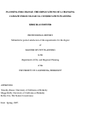 Cover page: Planning for Change: The Implications of a Changing Climate for Ecological Conservation Planning