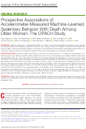 Cover page: Prospective Associations of Accelerometer-Measured Machine-Learned Sedentary Behavior With Death Among Older Women: The OPACH Study.