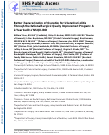 Cover page: Better characterization of operation for ulcerative colitis through the National surgical quality improvement program: A 2-year audit of NSQIP-IBD