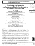 Cover page: Day labor, informality and vulnerability in South Africa and the United States