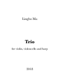 Cover page: Trio for violin, violoncello and harp