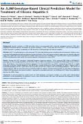 Cover page: An IL28B Genotype-Based Clinical Prediction Model for Treatment of Chronic Hepatitis C