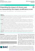 Cover page: Unpacking the impact of chronic pain as measured by the impact stratification score