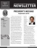 Cover page: President's Message September 2010