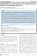 Cover page: MultiMSOAR 2.0: An Accurate Tool to Identify Ortholog Groups among Multiple Genomes