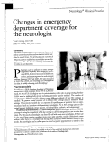 Cover page: Changes in emergency department coverage for the neurologist