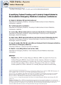 Cover page: Quantifying Federal Funding and Scholarly Output Related to the Academic Emergency Medicine Consensus Conferences