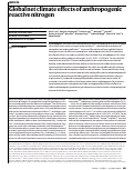 Cover page: Global net climate effects of anthropogenic reactive nitrogen