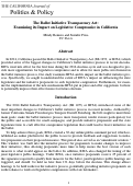 Cover page: The Ballot Initiative Transparency Act: Examining its Impact on Legislative Compromise in California