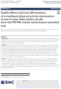 Cover page: Health effects and cost-effectiveness of a multilevel physical activity intervention in low-income older adults; results from the PEP4PA cluster randomized controlled trial