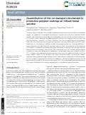 Cover page: Quantification of the ion transport mechanism in protective polymer coatings on lithium metal anodes
