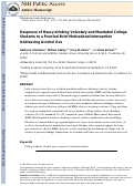 Cover page: Response of heavy-drinking voluntary and mandated college students to a peer-led brief motivational intervention addressing alcohol use