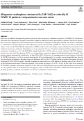 Cover page: Allogeneic cardiosphere-derived cells (CAP-1002) in critically ill COVID-19 patients: compassionate-use case series