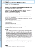 Cover page: Multilevel processes and cultural adaptation: examples from past and present small-scale societies