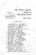 Cover page: The Wife's Lament: A Poem of the Living Dead