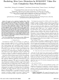 Cover page: Predicting slice loss distortiuon in H.264/AVC video for low complexity data prioritization