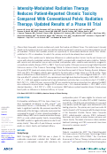 Cover page: Intensity-Modulated Radiation Therapy Reduces Patient-Reported Chronic Toxicity Compared With Conventional Pelvic Radiation Therapy: Updated Results of a Phase III Trial.