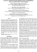 Cover page: Do Tutors’ Content Knowledge and Beliefs About Learning Influence Their Assessment of Tutees’ Understanding?