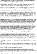 Cover page: Administrative Coding and Clinician Documentation of Mental Health Issues for Hospitalized Heart Failure Patients: Is There Agreement