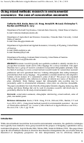 Cover page: Using mixed methods research in environmental economics: The case of conservation easements