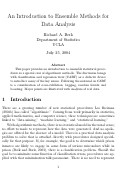 Cover page: An Introduction to Ensemble Methods for Data Analysis (Revised July, 2004)