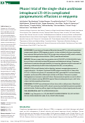 Cover page: Phase 1 trial of intrapleural LTI-01; single chain urokinase in complicated parapneumonic effusions or empyema