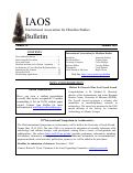 Cover page: IAOS Bulletin 41