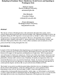 Cover page: Budgeting in Pandemic Times: Shutdowns, Social Unrest, and Spending in Washington State