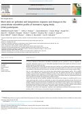 Cover page: Short-term air pollution and temperature exposure and changes in the extracellular microRNA profile of Normative Aging Study (NAS) participants