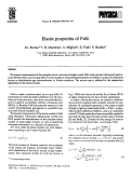 Cover page: Elastic properties of FeSi