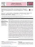 Cover page: Haploidentical Natural Killer Cells Infused before Allogeneic Stem Cell Transplantation for Myeloid Malignancies: A Phase I Trial