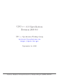 Cover page: UPC++ v1.0 Specification, Revision 2019.9.0