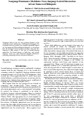 Cover page: Language dominance modulates cross-language lexical interaction in late immersed learners