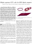 Cover page of Elliptic Aperture CCT Coils for HTS Dipole Magnets