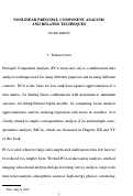 Cover page: Nonlinear principal Component Analysis and Related Techniques