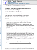 Cover page: The mental health of youth and young adults during the transition to adulthood in Egypt