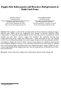 Cover page: Supply‐side inducements and resource redeployment in multiunit firms