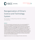 Cover page: Reorganization of China’s Science and Technology System