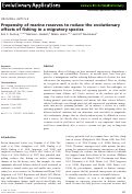 Cover page: ORIGINAL ARTICLE: Propensity of marine reserves to reduce the evolutionary effects of fishing in a migratory species