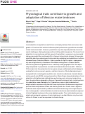 Cover page: Physiological traits contribute to growth and adaptation of Mexican maize landraces.