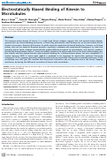 Cover page: Electrostatically Biased Binding of Kinesin to Microtubules