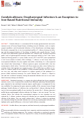 Cover page: Candida albicans Oropharyngeal Infection Is an Exception to Iron-Based Nutritional Immunity