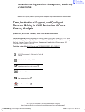 Cover page: Time, Institutional Support, and Quality of Decision Making in Child Protection: A Cross-Country Analysis