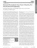 Cover page: Enhanced Thermoelectric Power Factor of NaxCoO2 Thin Films by Structural Engineering