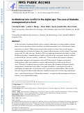 Cover page: Institutional role conflict in the digital age: The case of diabetes management at school.
