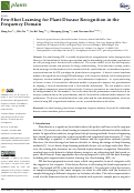 Cover page: Few-Shot Learning for Plant-Disease Recognition in the Frequency Domain.