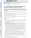 Cover page: The relationship between liver triglyceride composition and proton density fat fraction as assessed by 1H MRS