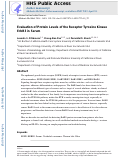 Cover page: Evaluation of Protein Levels of the Receptor Tyrosine Kinase ErbB3 in Serum.