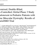 Cover page: A Randomized, Double-Blind, Placebo-Controlled, Global Phase 3 Study of Edasalonexent in Pediatric Patients with Duchenne Muscular Dystrophy: Results of the PolarisDMD Trial.